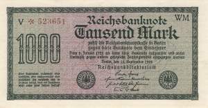 1000 Mark 1922 ro.75i WM
